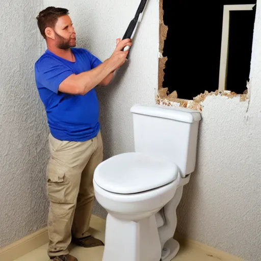 Image similar to Has this ever happened to you? You bought a house, it was not disclosed to you that there was a termite infestation in the walls and moldings, so you have to take it upon yourself to call your own termite extermination company, but when the guys show up they immediately ask to use your bathroom, then for over two hours they take turns going in and out of there, taking huge mud-pies and over flushing?