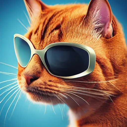 Prompt: “cat wearing sports sunglasses photorealistic hd”