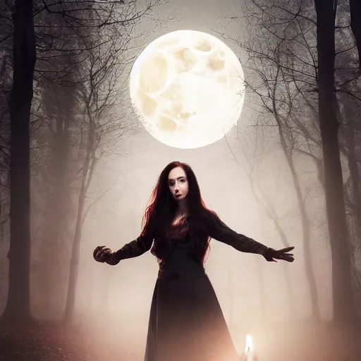 Prompt: Riveting Charismatic brunette female vampire, portrait, atmospheric lighting, painted, intricate, Highgate cemetery, blanket of low hanging fog, volumetric lighting, beautiful, moon light, sharp focus, ultra detailed, by Leesha Hannigan, Ross Tran, Thierry Doizon, Kai Carpenter, Ignacio Fernández Ríos