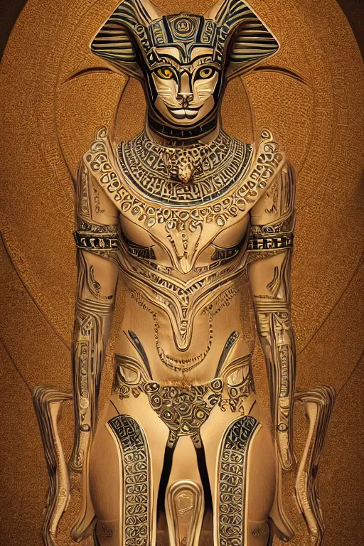 Prompt: bastet a true goddess of all cats, symmetry, awesome exposition, very detailed, highly accurate, 8 k