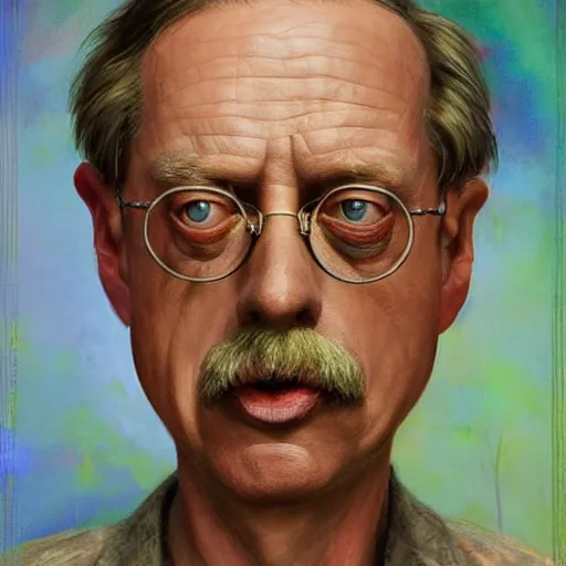Image similar to hyperrealistic mixed media high resolution painting of Steve Buscemi disguised as Ghandi, stunning 3d render inspired art by Jamie Salmon and Greg Rutkowski, perfect facial symmetry, dim volumetric lighting, 8k octane beautifully detailed render, full body shot, post-processing, extremely hyper-detailed, intricate, epic composition, highly detailed attributes, highly detailed atmosphere, cinematic lighting, masterpiece, trending on artstation, very very detailed, masterpiece, stunning, flawless completion, lifelike texture, perfection,