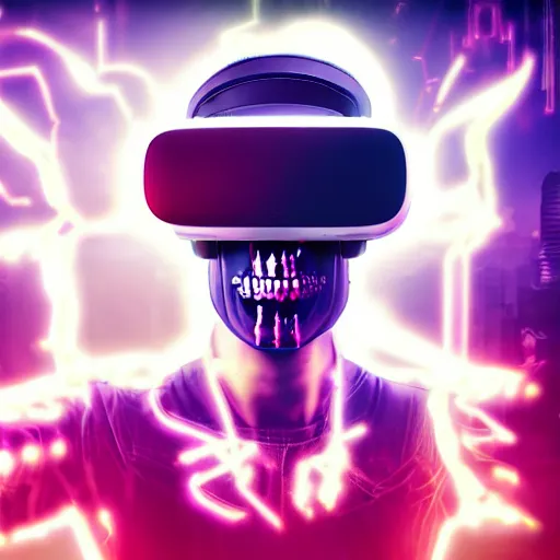 Image similar to a skull with a vr headset in a cyberpunk aesthetic, 4 k, with the word pixel written on the headset