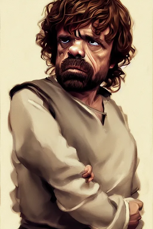 Image similar to tyrion lannister working in a winery, animation pixar style, by magali villeneuve, artgerm, jeremy lipkin and michael garmash, rob rey and kentaro miura style, golden ratio, trending on art station