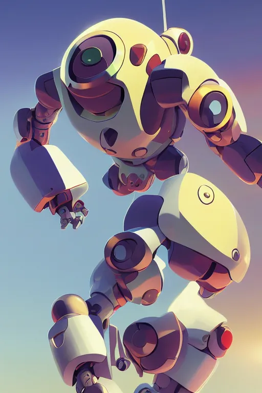 Image similar to metabots medabots medarotto medarot robot minimalist comics, behance hd by jesper ejsing, by rhads, makoto shinkai and lois van baarle, ilya kuvshinov, rossdraws global illumination ray tracing hdr radiating a glowing aura