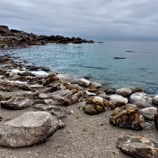 Image similar to rocky beach:2, sky:-1