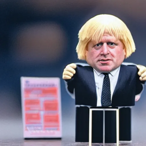 Image similar to Boris johnson as a 1980s style Kenner action figure