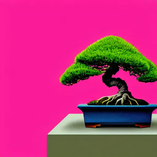 Image similar to bonsai tree but minimalistic concept art by frank stella gilleard james whalen tom, colorful, soft light, trending on artstation, minimalism