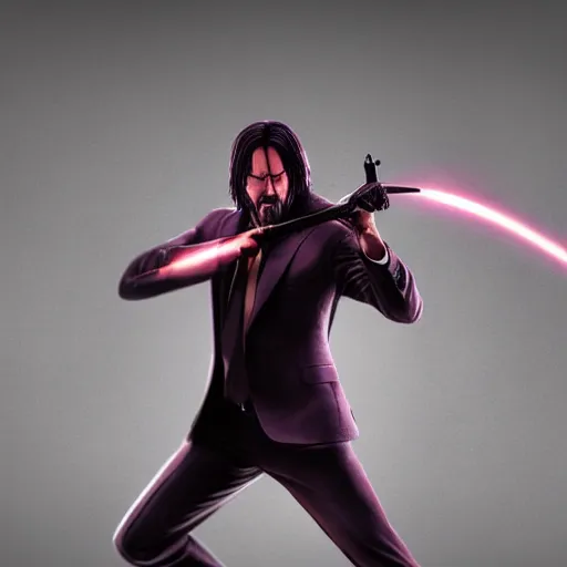 Prompt: John wick as a muscled Ninja, photorealistic, octane render,