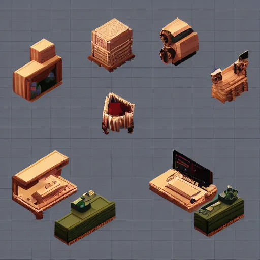 Prompt: isometric speakers, intricate, high - detail, voxel art