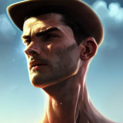 Prompt: milky man, light stubble, digital art, photorealistoc, art by greg rutkowski, hyperdetailed, western comic style, comic, comic style, sharp lineart, professional lighting, deviantart, artstation, trevor henderson, rossdtaws, cinematic, dramatic