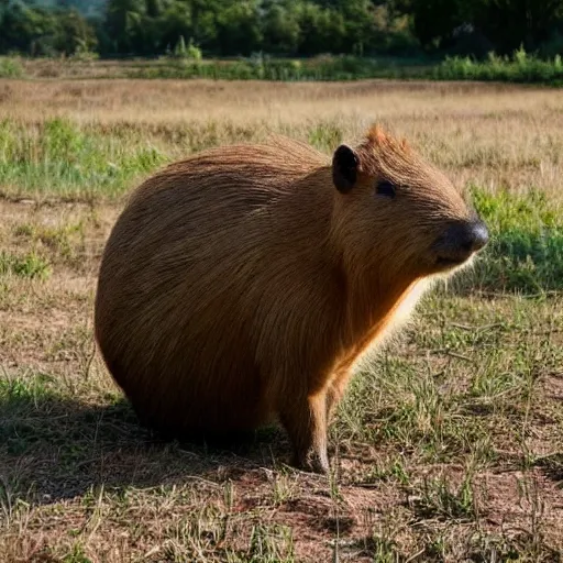 Image similar to a picture of a capybara mechanically enhanced by the combine
