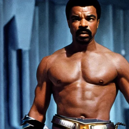 Prompt: billie dee williams as t'challa in black panther ( 1 9 8 2 )