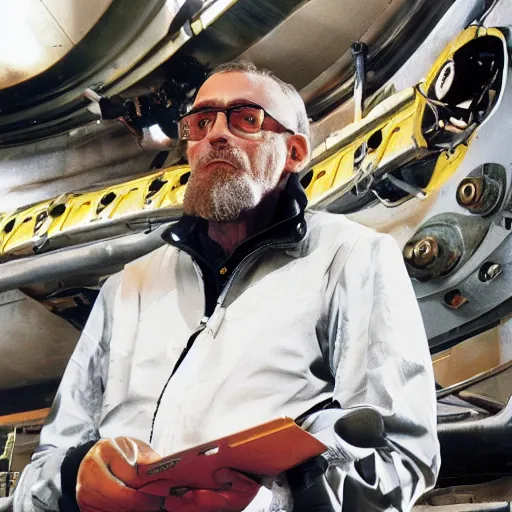 Image similar to a photograph of Gordon Freeman at work at the Large Hadron Collider