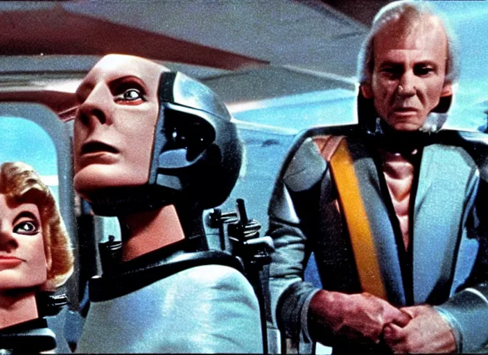 Image similar to a still from a 1 9 8 0 s sci - fi movie directed by gerry anderson