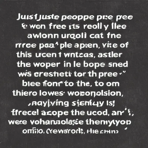 Prompt: just because people have free will doesn't mean they always use it