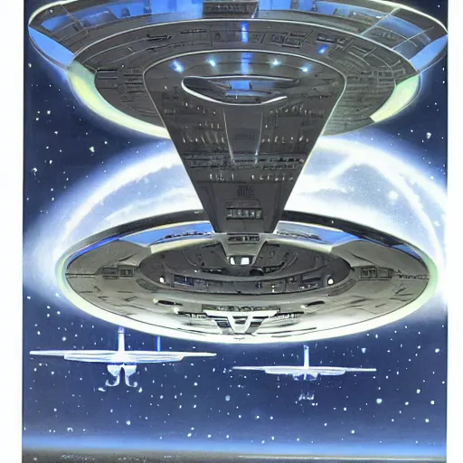 Image similar to Starship Enterprise, by Ralph MacQuarrie