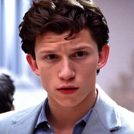 Prompt: Tom Holland plays Tony Montana in Scarface