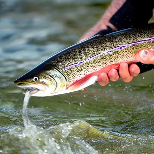 Image similar to rapidly approaching trout