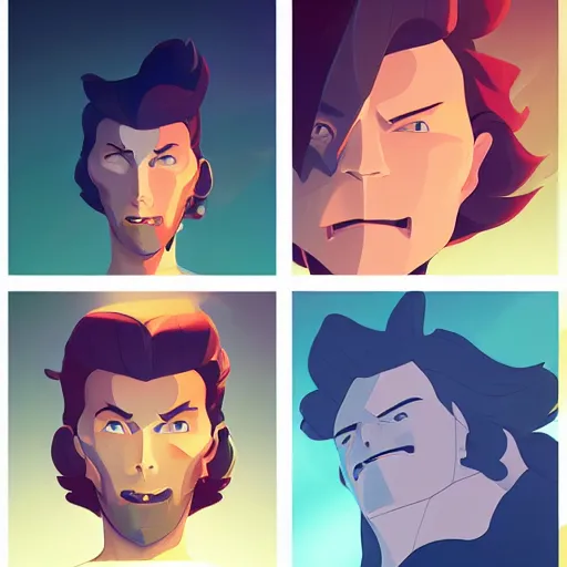 Image similar to face icon stylized minimalist space dandy, loftis, cory behance hd by jesper ejsing, by rhads, makoto shinkai and lois van baarle, ilya kuvshinov, rossdraws global illumination