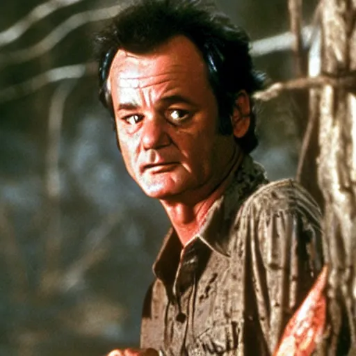 Image similar to bill murray in evil dead