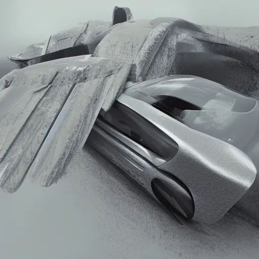 Prompt: car Ash Thorp khyzyl saleem car : medium size : in oil liquid, organic architecture medium sizeforms : 7, u, x, y, o medium size forms: Kazimir Malevich forms : brutalist medium size forms: keyshot, unreal engine 5, high reflections, oil, liquid, high glossy, ultra detailed, 4k, 8k, 16k: blade runner 2049 colors