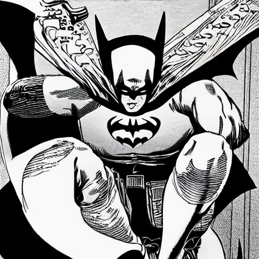 Prompt: batman junji ito