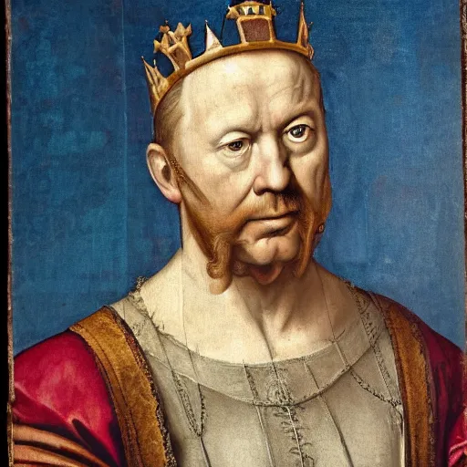 Image similar to renaissance portrait of donald trump as a king