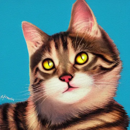 Image similar to cat theme logo, cat theme banner, cat design, a smiling cat, art photography style, trending on artstation, warm light, lovely and cute, fantasy art, 8 k resolution, cynical realism, computer art