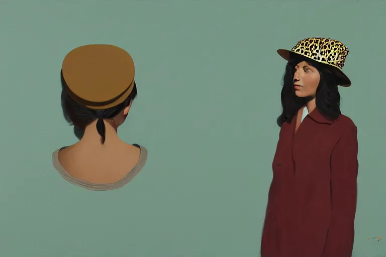 Image similar to young a woman with a leopard - shaped hat artwork by tim eitel