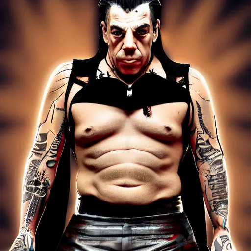 Image similar to Till Lindemann in anime style, high quality art, 8K, HD, render