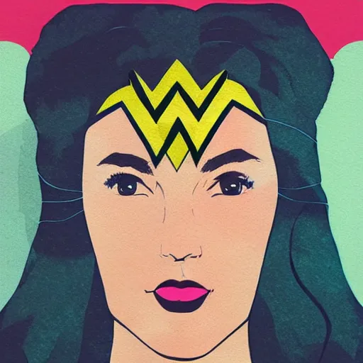 Image similar to Wonder Woman profile picture by Sachin Teng, asymmetrical, Organic Painting , Matte Painting, geometric shapes, hard edges, graffiti, street art:2 by Sachin Teng:4