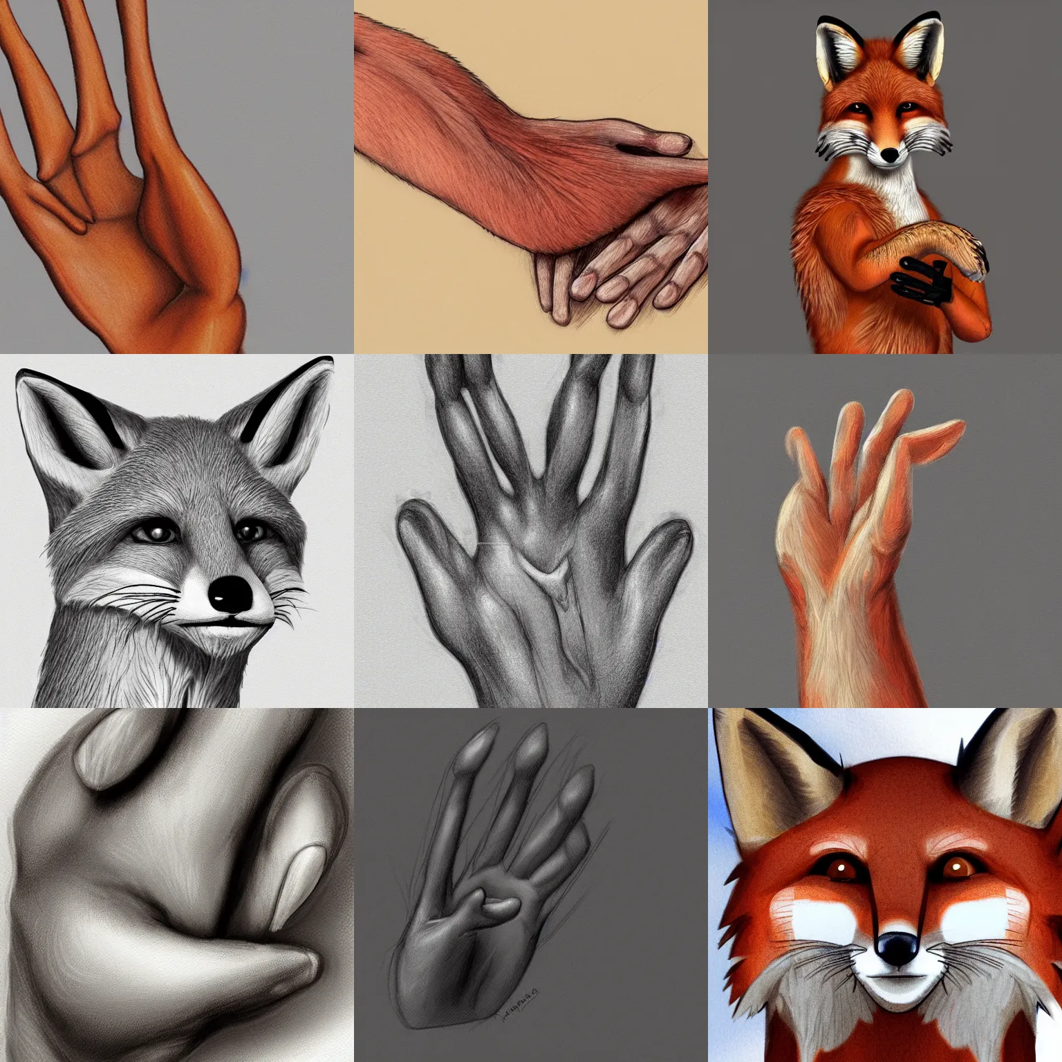 fox anatomy for artists