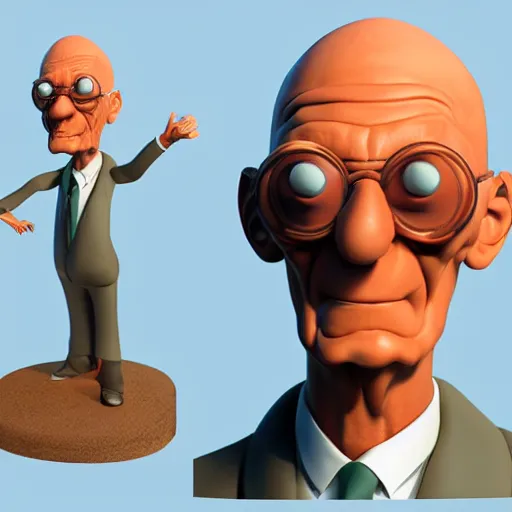 Prompt: professor Farnsworth , concept art, trending on artstation 3D.