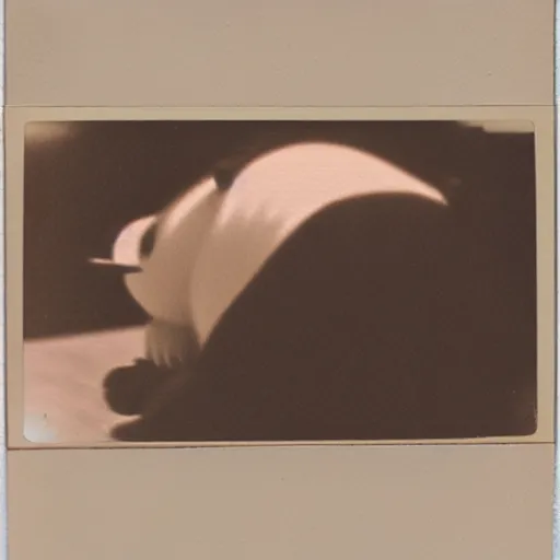 Image similar to 1 9 5 0 s polaroid picture of snorlax