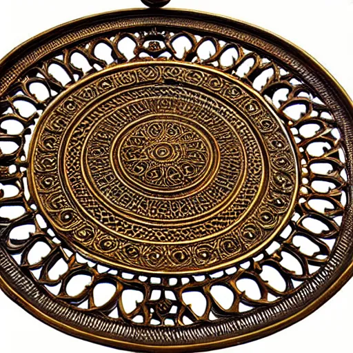 Image similar to gorgeous ornated bronze realistic detailed makkah city wall decoration with filigree, islamic