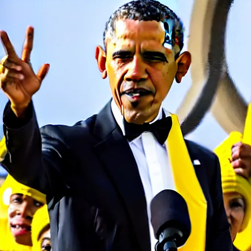 Image similar to obama in a banana suit