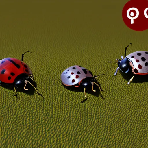 Image similar to ladybugs, the fellowship of the ring ( film ), 3 d render