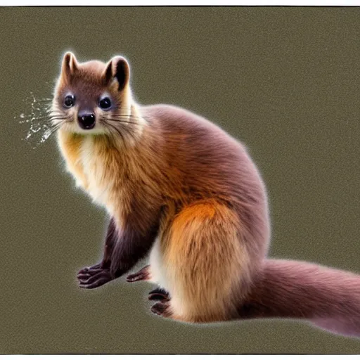 Prompt: pine marten glitch art