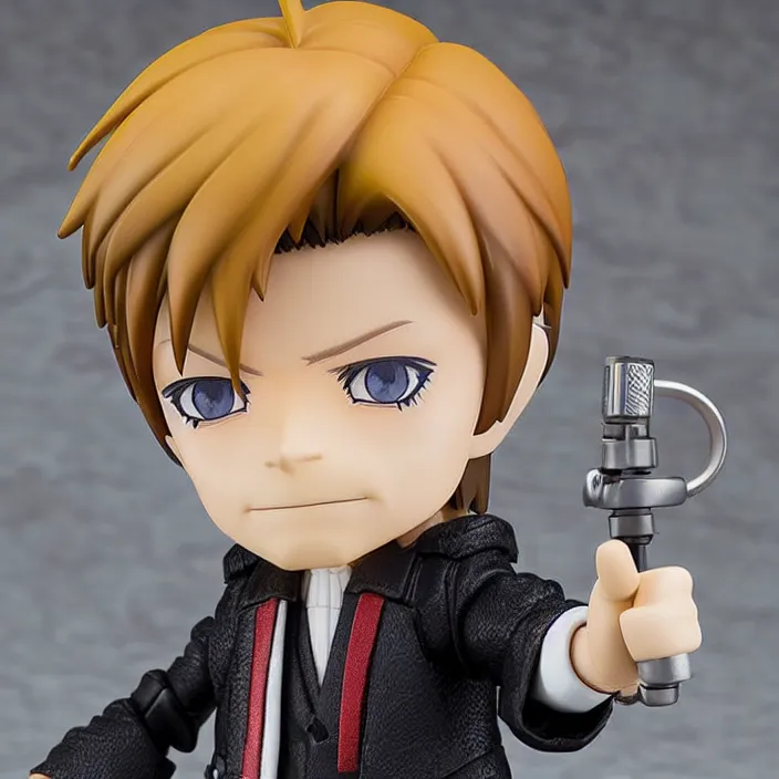 Image similar to nendoroid of david bowie, figurine, detailed product photo