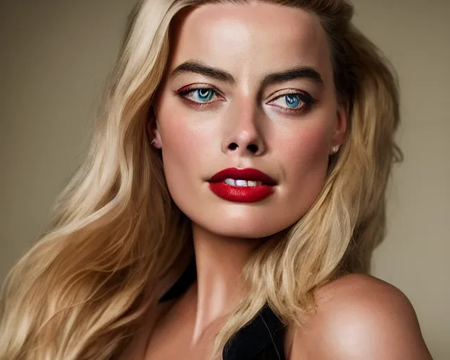 Image similar to a beautiful mix of margot robbie and amber heard, hyper realistic face, beautiful eyes, cinematic, long shot, hyper detailed, 8 5 mm photograph, 8 k resolution, film still, sharp lens, wide lens