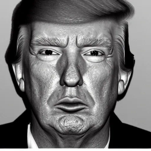 Image similar to mugshot photo of Donald Trump, realistic