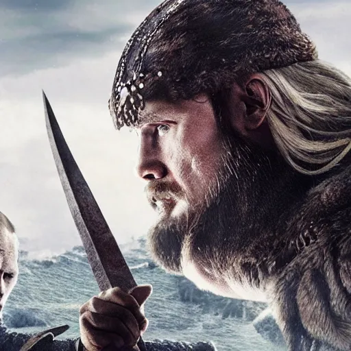 Prompt: Putin In the Vikings 4K quality super realistic