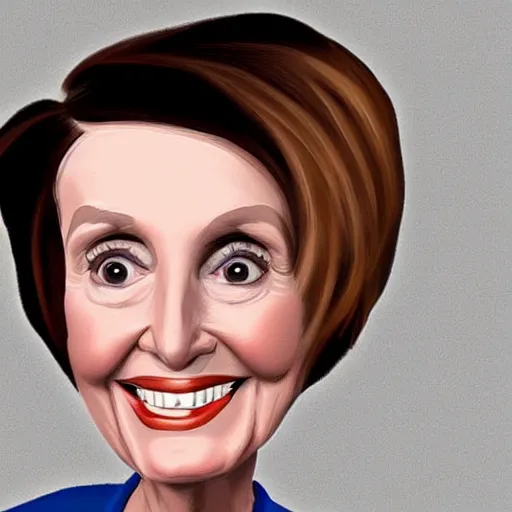 Prompt: nancy pelosi in the style of a pixar movie character