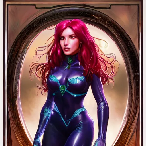 Prompt: ultra realistic illustration, bella thorne as starfire anime, intricate, elegant, highly detailed, digital painting, artstation, concept art, smooth, sharp focus, illustration, art by artgerm and greg rutkowski and alphonse mucha and wlop