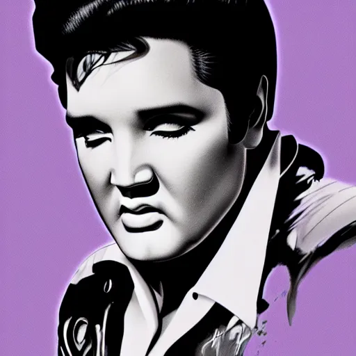 Image similar to Elvis Presley poster trending on art station 8k