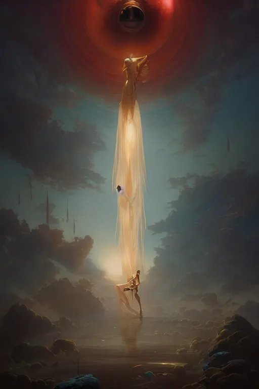 Prompt: the sun dancer, atmospheric, ambient, lighting refraction, volumetric lighting, highly detailed, digital art, peter mohrbacher and greg rutkowski