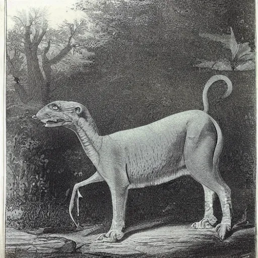 Image similar to an unexpected visitor to the zoo, color photograph in 1 8 3 2 new york