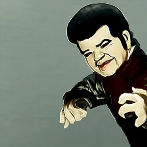 Image similar to concept art of Conway Twitty as a Mortal Kombat character, 4k details