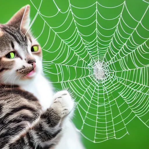 Prompt: a cat transforming into a spider