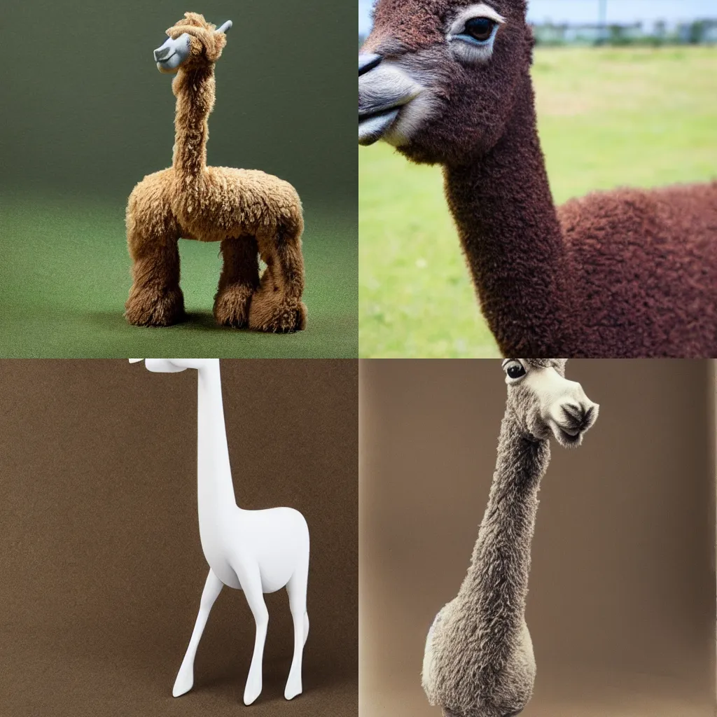 Prompt: an anthropomorphic llama